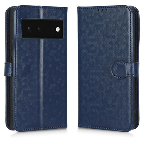 Handytasche Stand Schutzhülle Flip Leder Hülle C01X für Google Pixel 6 5G Blau