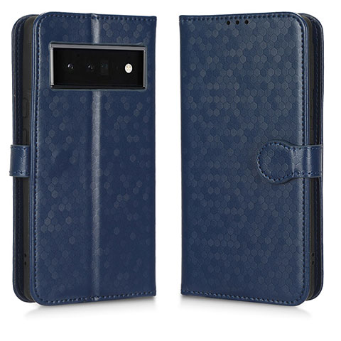 Handytasche Stand Schutzhülle Flip Leder Hülle C01X für Google Pixel 6 Pro 5G Blau