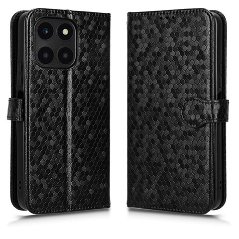 Handytasche Stand Schutzhülle Flip Leder Hülle C01X für Huawei Honor X6a Schwarz