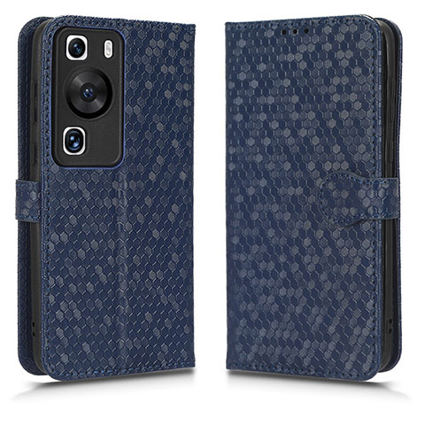 Handytasche Stand Schutzhülle Flip Leder Hülle C01X für Huawei P60 Blau