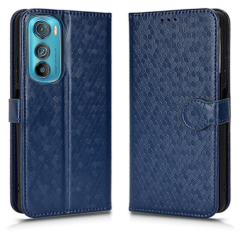 Handytasche Stand Schutzhülle Flip Leder Hülle C01X für Motorola Moto Edge 30 5G Blau