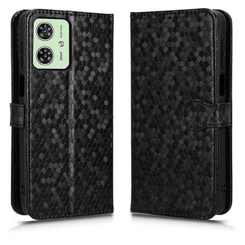 Handytasche Stand Schutzhülle Flip Leder Hülle C01X für Motorola Moto G54 5G Schwarz