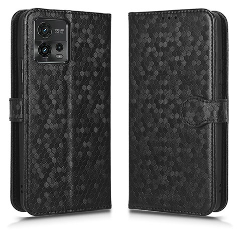 Handytasche Stand Schutzhülle Flip Leder Hülle C01X für Motorola Moto G72 Schwarz