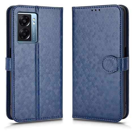 Handytasche Stand Schutzhülle Flip Leder Hülle C01X für Oppo A56S 5G Blau