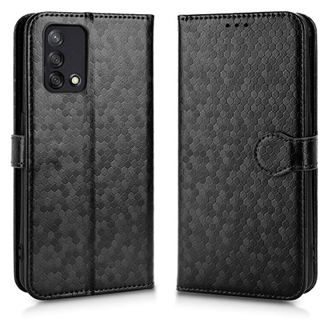 Handytasche Stand Schutzhülle Flip Leder Hülle C01X für Oppo A95 4G Schwarz