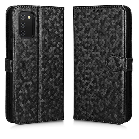 Handytasche Stand Schutzhülle Flip Leder Hülle C01X für Samsung Galaxy A02s Schwarz