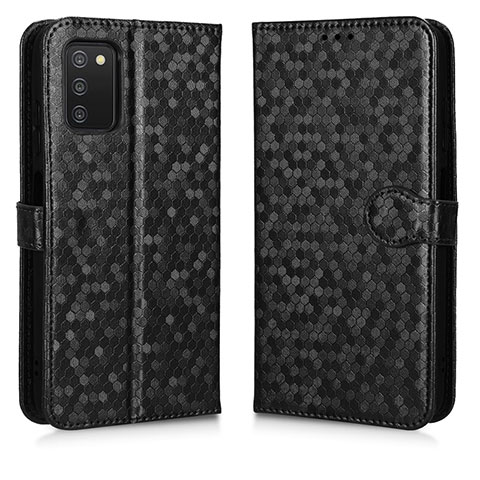 Handytasche Stand Schutzhülle Flip Leder Hülle C01X für Samsung Galaxy A03s Schwarz