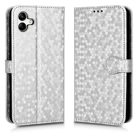 Handytasche Stand Schutzhülle Flip Leder Hülle C01X für Samsung Galaxy A04 4G Silber