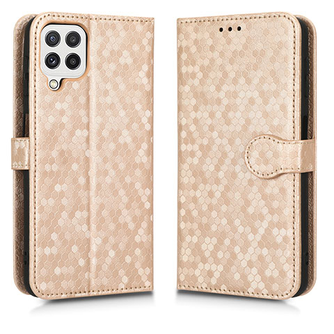 Handytasche Stand Schutzhülle Flip Leder Hülle C01X für Samsung Galaxy A12 Nacho Gold