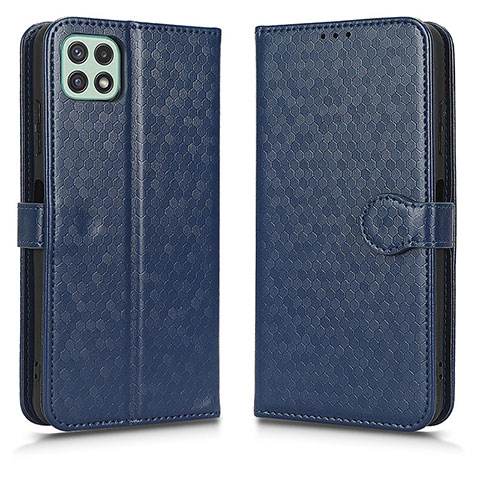 Handytasche Stand Schutzhülle Flip Leder Hülle C01X für Samsung Galaxy A22 5G Blau