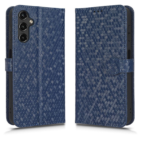 Handytasche Stand Schutzhülle Flip Leder Hülle C01X für Samsung Galaxy A24 4G Blau