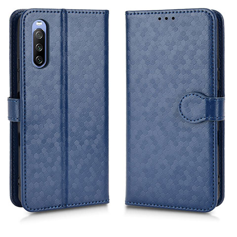 Handytasche Stand Schutzhülle Flip Leder Hülle C01X für Sony Xperia 10 III Lite Blau