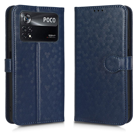 Handytasche Stand Schutzhülle Flip Leder Hülle C01X für Xiaomi Poco X4 Pro 5G Blau