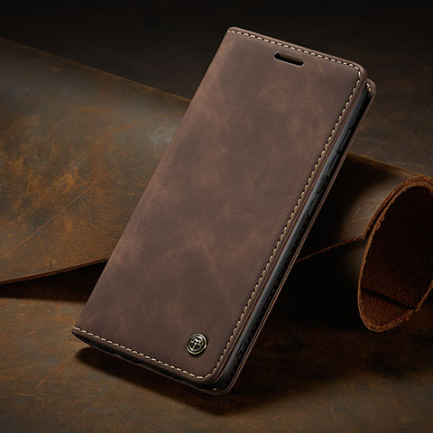 Handytasche Stand Schutzhülle Flip Leder Hülle C02S für Oppo A78 4G Braun