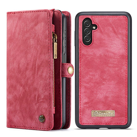 Handytasche Stand Schutzhülle Flip Leder Hülle C02S für Samsung Galaxy A04s Rot