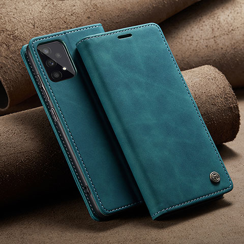 Handytasche Stand Schutzhülle Flip Leder Hülle C02S für Samsung Galaxy A53 5G Blau