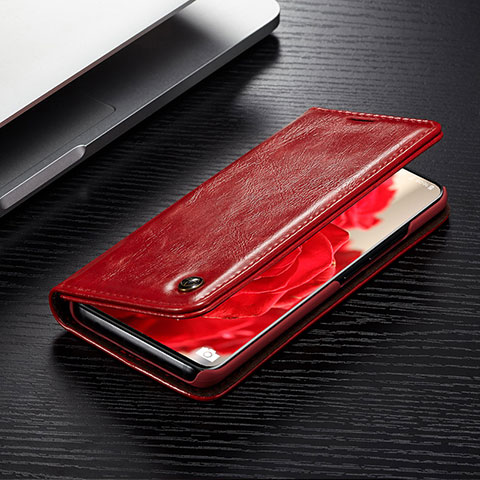 Handytasche Stand Schutzhülle Flip Leder Hülle C02S für Samsung Galaxy S20 5G Rot