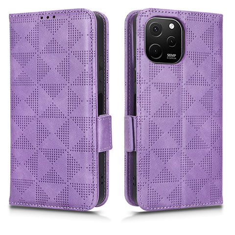 Handytasche Stand Schutzhülle Flip Leder Hülle C02X für Huawei Enjoy 50z Violett