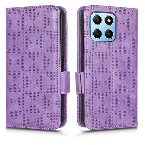 Handytasche Stand Schutzhülle Flip Leder Hülle C02X für Huawei Honor X6 Violett