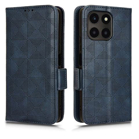 Handytasche Stand Schutzhülle Flip Leder Hülle C02X für Huawei Honor X6a Blau