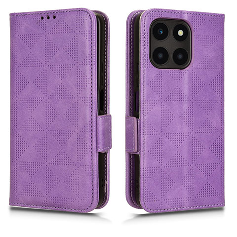 Handytasche Stand Schutzhülle Flip Leder Hülle C02X für Huawei Honor X6a Violett