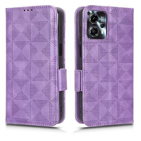 Handytasche Stand Schutzhülle Flip Leder Hülle C02X für Motorola Moto G13 Violett