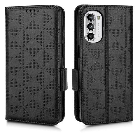 Handytasche Stand Schutzhülle Flip Leder Hülle C02X für Motorola Moto G71s 5G Schwarz