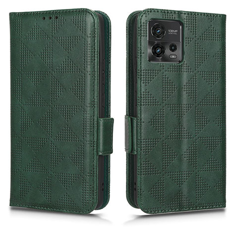 Handytasche Stand Schutzhülle Flip Leder Hülle C02X für Motorola Moto G72 Grün