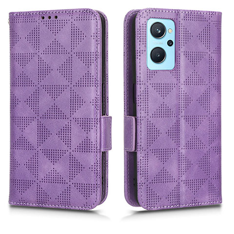 Handytasche Stand Schutzhülle Flip Leder Hülle C02X für Oppo A96 4G Violett