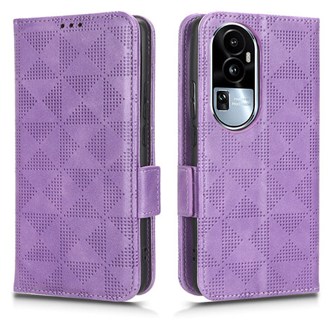 Handytasche Stand Schutzhülle Flip Leder Hülle C02X für Oppo Reno10 Pro+ Plus 5G Violett