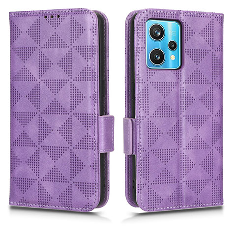 Handytasche Stand Schutzhülle Flip Leder Hülle C02X für Realme 9 4G Violett