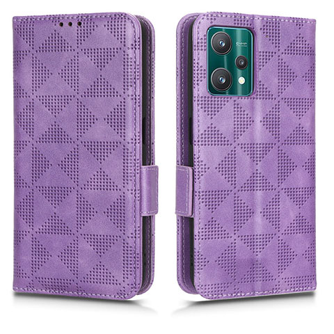 Handytasche Stand Schutzhülle Flip Leder Hülle C02X für Realme 9 5G Violett