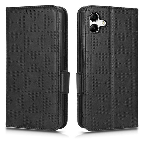 Handytasche Stand Schutzhülle Flip Leder Hülle C02X für Samsung Galaxy A04 4G Schwarz