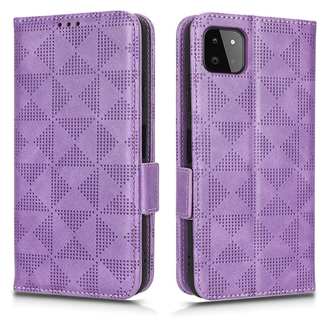 Handytasche Stand Schutzhülle Flip Leder Hülle C02X für Samsung Galaxy A22s 5G Violett