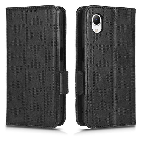 Handytasche Stand Schutzhülle Flip Leder Hülle C02X für Samsung Galaxy A23 5G SC-56C Schwarz