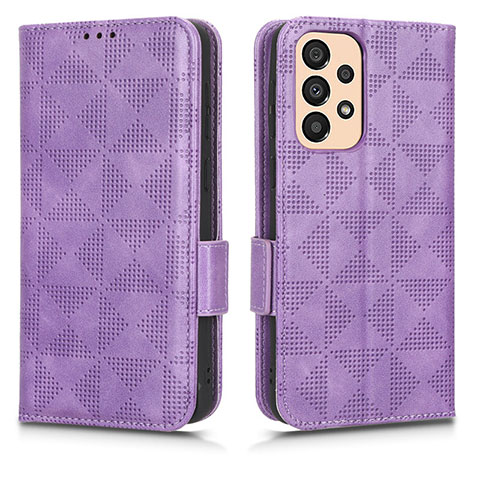 Handytasche Stand Schutzhülle Flip Leder Hülle C02X für Samsung Galaxy A23 5G Violett