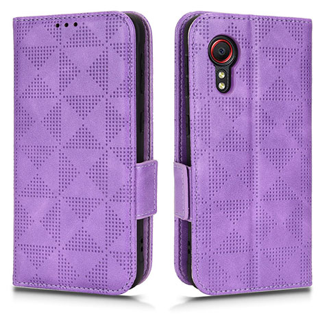 Handytasche Stand Schutzhülle Flip Leder Hülle C02X für Samsung Galaxy XCover 5 SM-G525F Violett