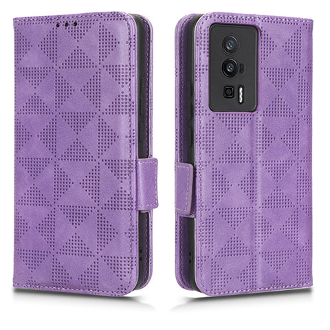 Handytasche Stand Schutzhülle Flip Leder Hülle C02X für Xiaomi Poco F5 Pro 5G Violett