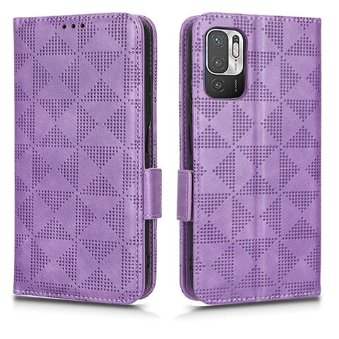 Handytasche Stand Schutzhülle Flip Leder Hülle C02X für Xiaomi Redmi Note 10 5G Violett