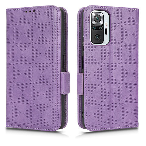 Handytasche Stand Schutzhülle Flip Leder Hülle C02X für Xiaomi Redmi Note 10 Pro 4G Violett