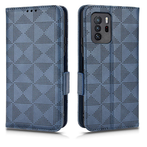 Handytasche Stand Schutzhülle Flip Leder Hülle C02X für Xiaomi Redmi Note 10 Pro 5G Blau