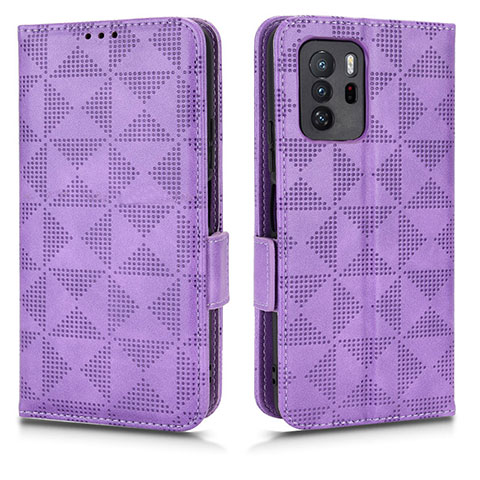 Handytasche Stand Schutzhülle Flip Leder Hülle C02X für Xiaomi Redmi Note 10 Pro 5G Violett