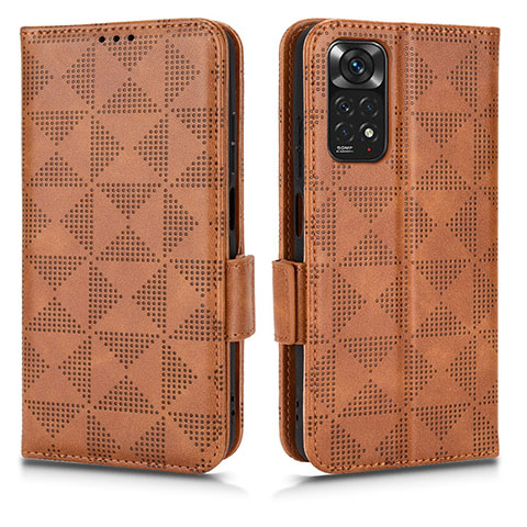 Handytasche Stand Schutzhülle Flip Leder Hülle C02X für Xiaomi Redmi Note 11 4G (2022) Braun