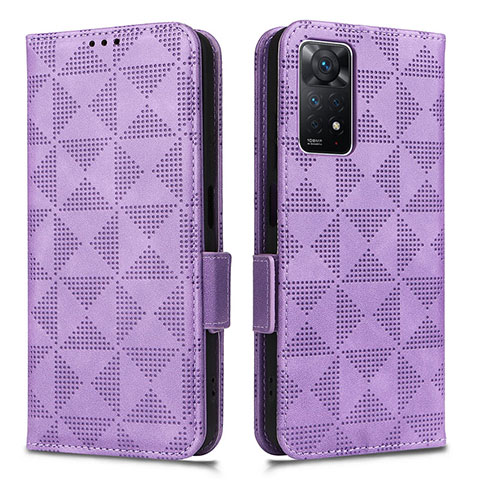 Handytasche Stand Schutzhülle Flip Leder Hülle C02X für Xiaomi Redmi Note 11 Pro 5G Violett