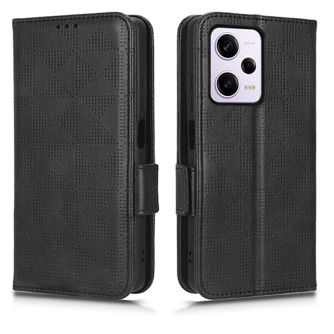 Handytasche Stand Schutzhülle Flip Leder Hülle C02X für Xiaomi Redmi Note 12 Explorer Schwarz