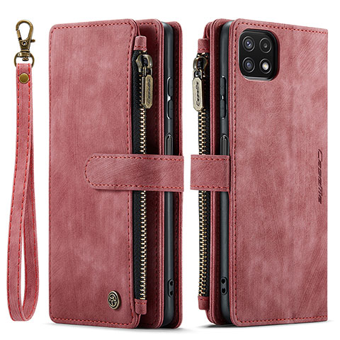 Handytasche Stand Schutzhülle Flip Leder Hülle C03S für Samsung Galaxy A22s 5G Rot