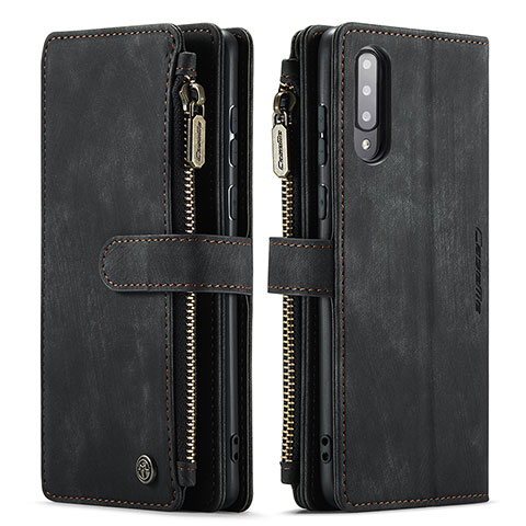 Handytasche Stand Schutzhülle Flip Leder Hülle C03S für Samsung Galaxy A50S Schwarz