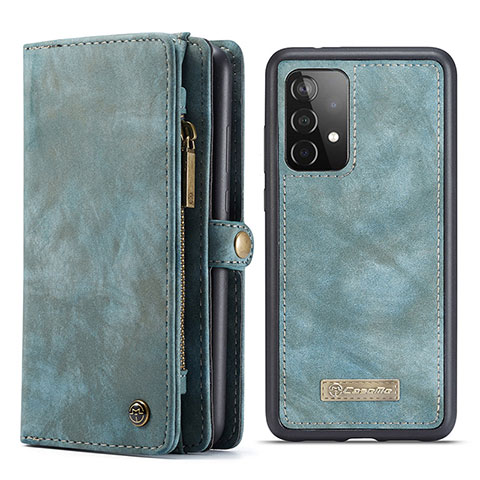 Handytasche Stand Schutzhülle Flip Leder Hülle C03S für Samsung Galaxy A52 4G Blau