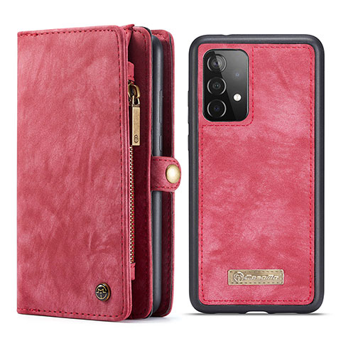 Handytasche Stand Schutzhülle Flip Leder Hülle C03S für Samsung Galaxy A52 4G Rot