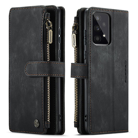 Handytasche Stand Schutzhülle Flip Leder Hülle C03S für Samsung Galaxy A53 5G Schwarz